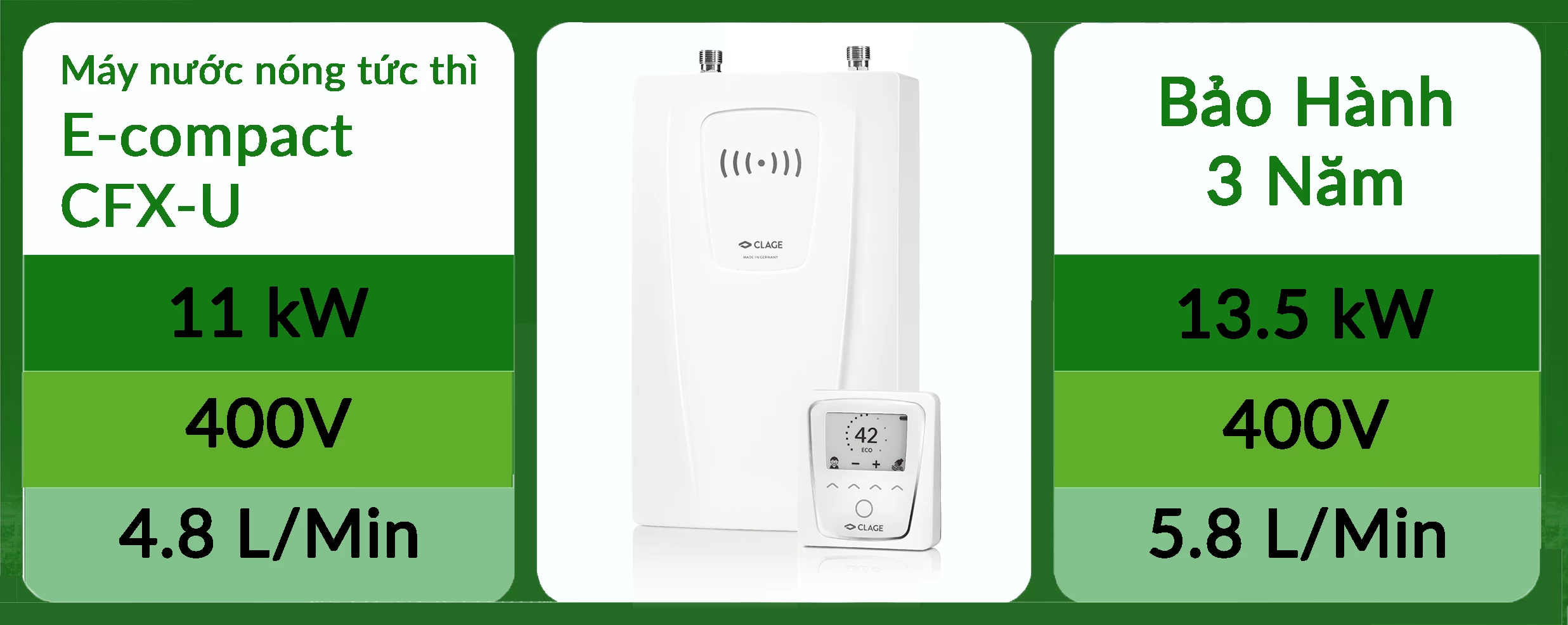 Máy nước nóng tức thì E-compact CFX-U