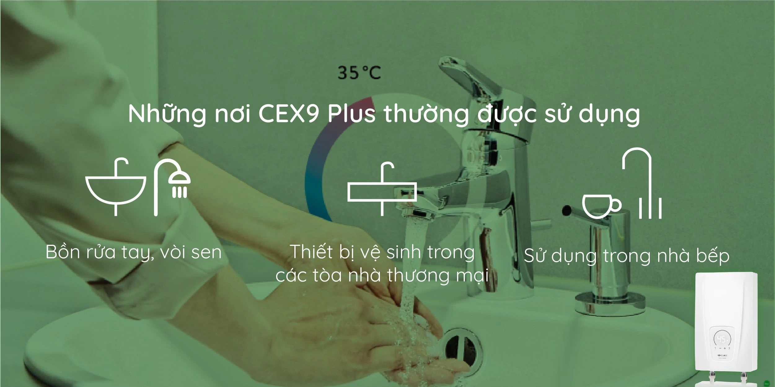 Máy làm nước nóng trực tiếp CLAGE CEX9 Plus